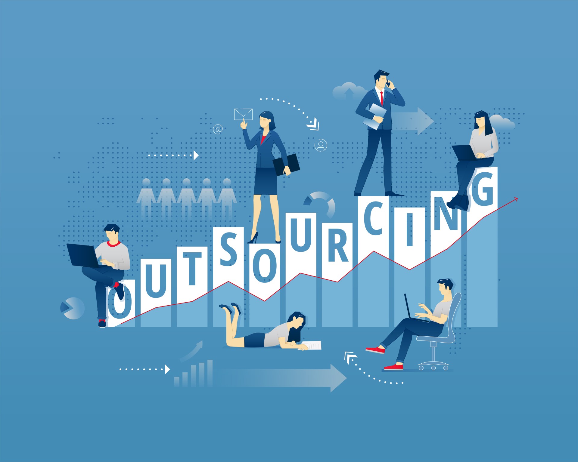 Outsourcing typographic poster