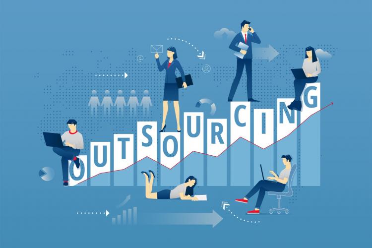Outsourcing typographic poster